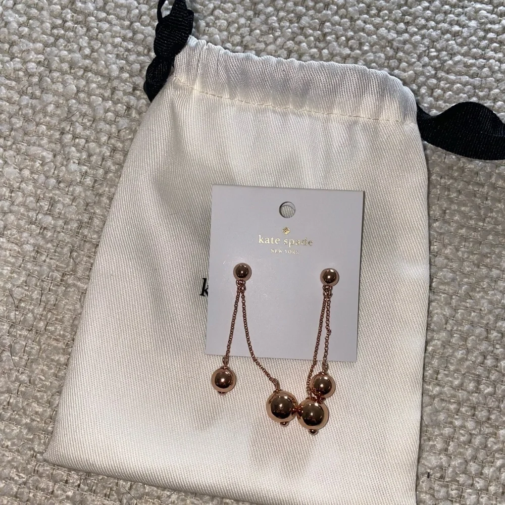 NEW kate spade earrings RN0102760 rose gold hanging earring ca57710